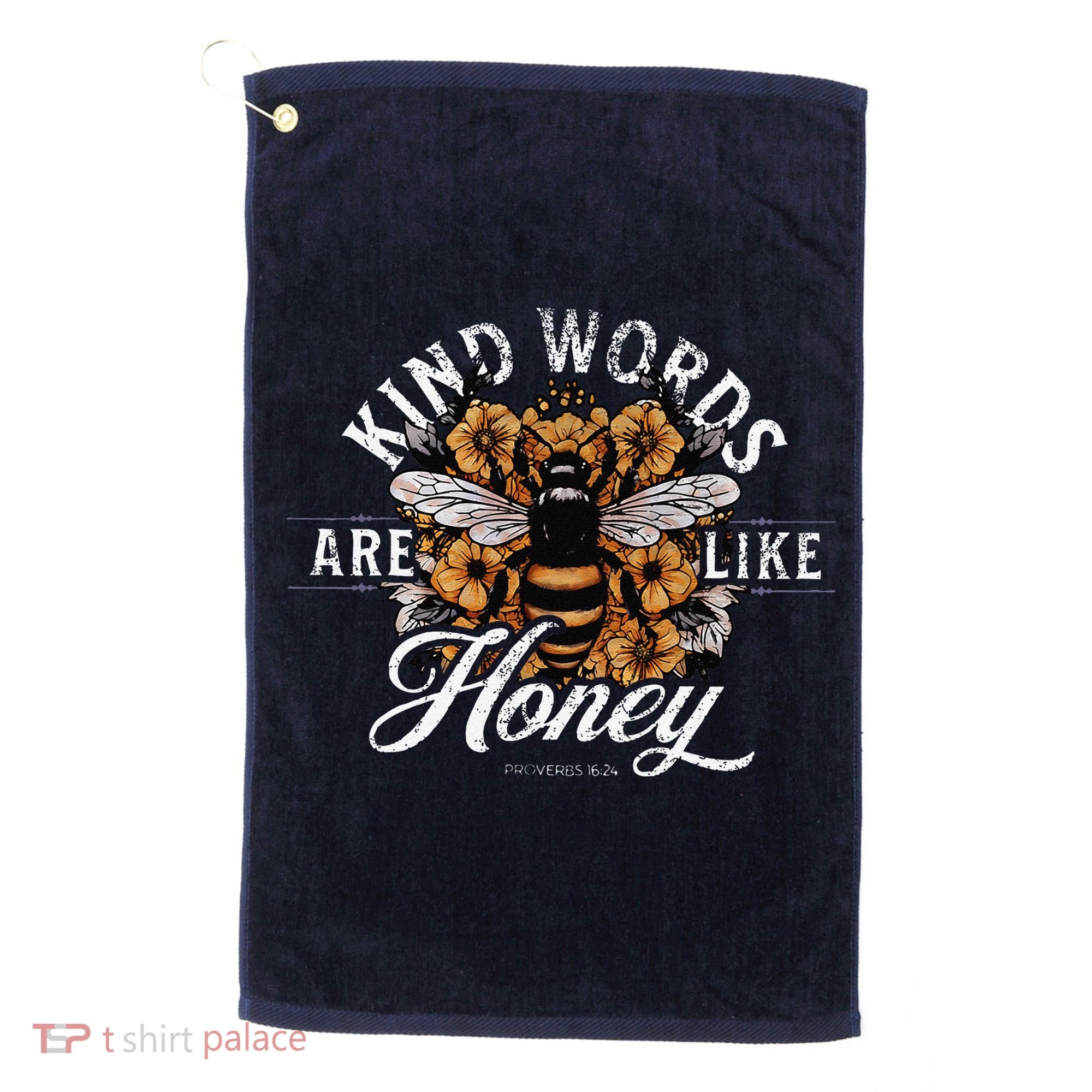 Kind Words Are Like Honey Bible Verse Christian Prayer Golf Towel