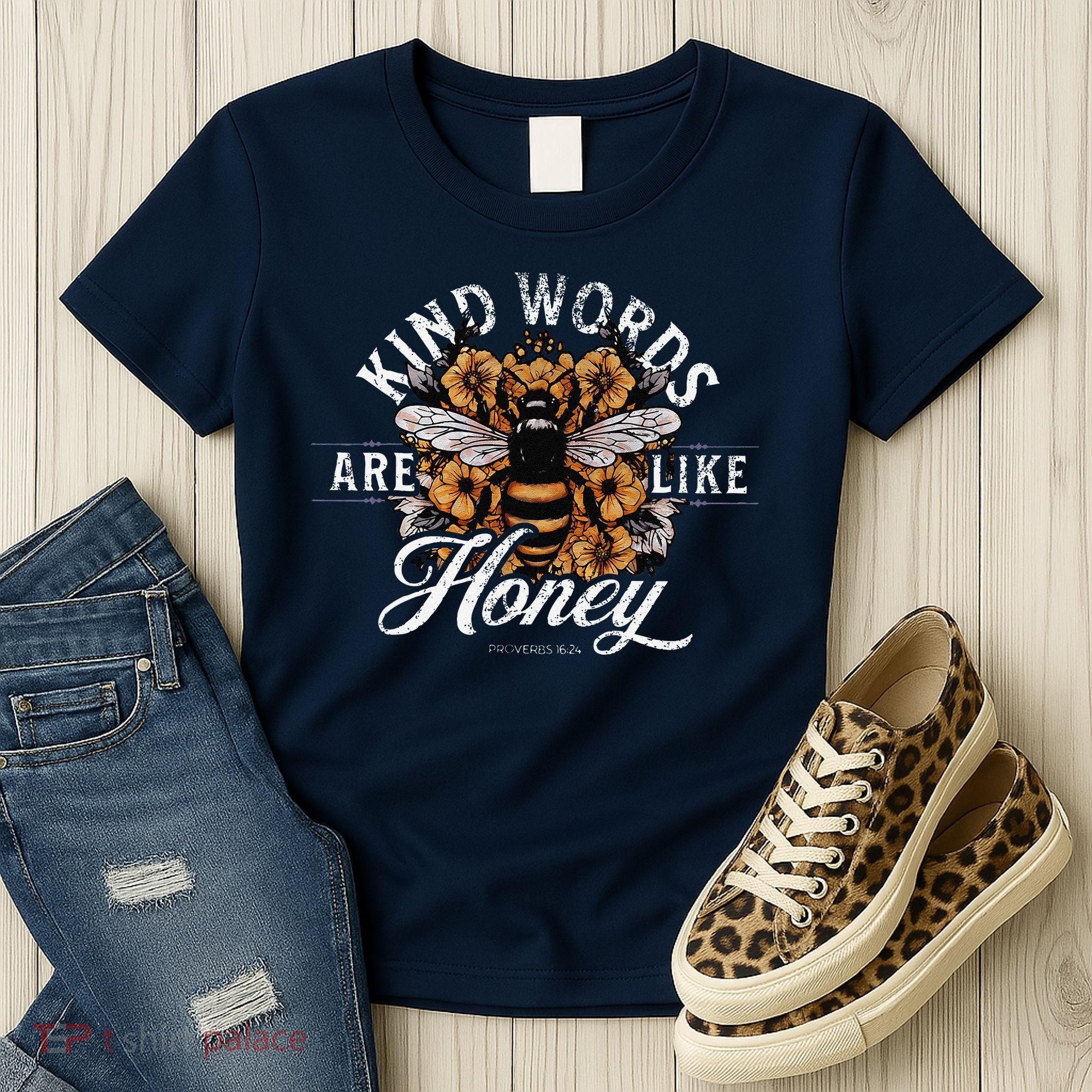 Kind Words Are Like Honey Bible Verse Christian Prayer Women's T-Shirt