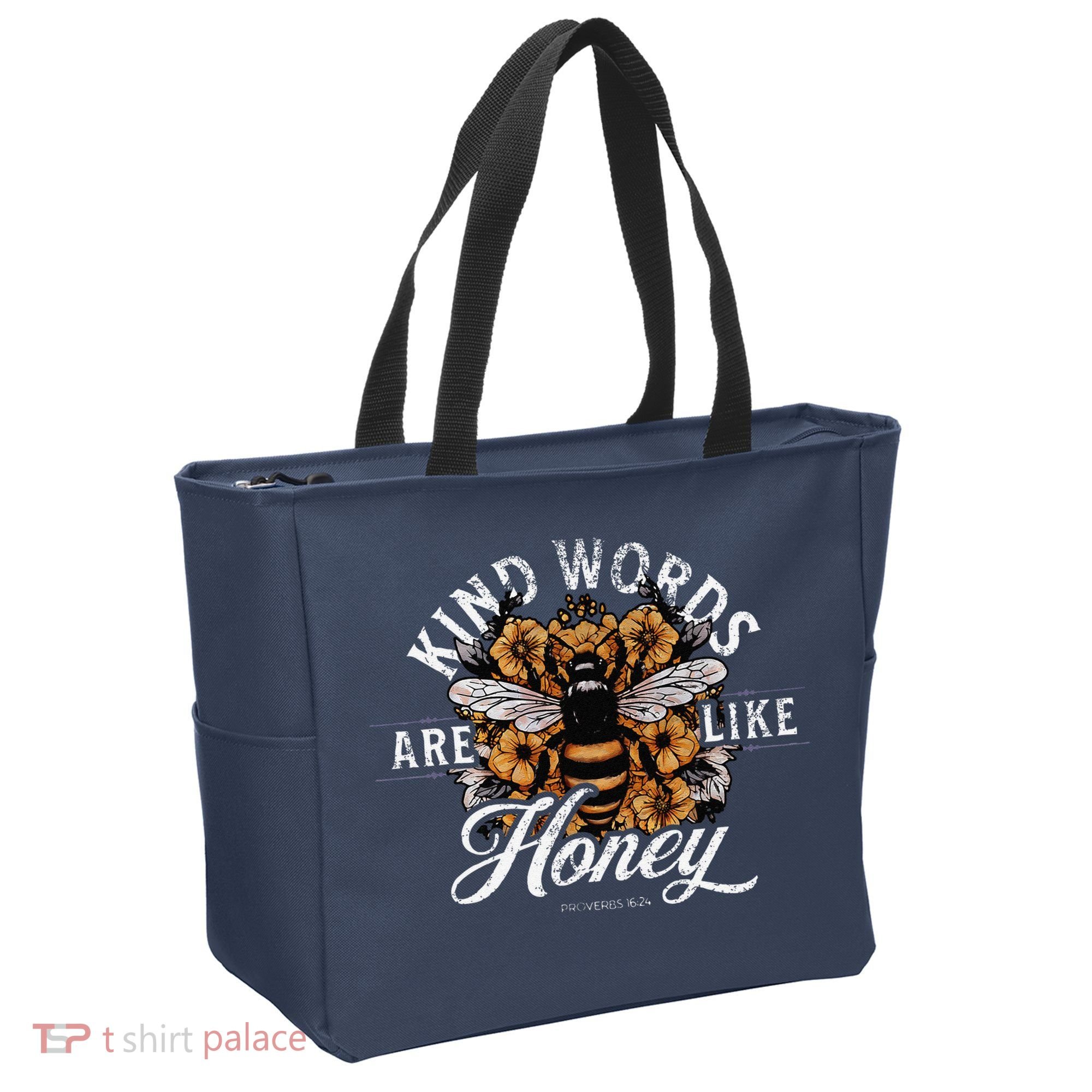 Kind Words Are Like Honey Bible Verse Christian Prayer Tote Bag