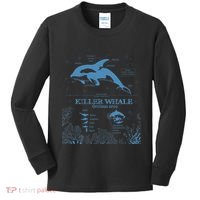 Killer Whale Anatomy Marine Biologist Animal Knowledge Fish Kids Long Sleeve Shirt thumb 0
