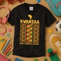 Kwanzaa Family Community Culture Kids T-Shirt thumb 3