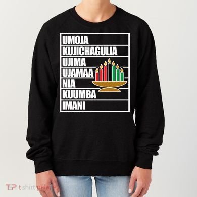 Kwanzaa Holiday Principles Kinara Candles Women's Sweatshirt