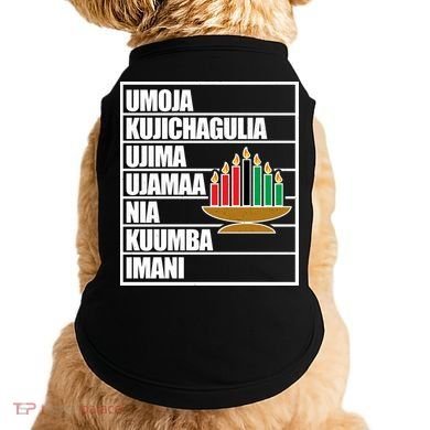 Kwanzaa Holiday Principles Kinara Candles Doggie Tank