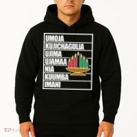 Kwanzaa Holiday Principles Kinara Candles Hoodie thumb 2