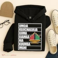 Kwanzaa Holiday Principles Kinara Candles Hoodie thumb 4