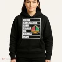 Kwanzaa Holiday Principles Kinara Candles Hoodie thumb 5