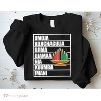 Kwanzaa Holiday Principles Kinara Candles Sweatshirt thumb 2