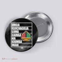 Kwanzaa Holiday Principles Kinara Candles Button thumb 0
