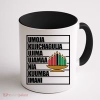 Kwanzaa Holiday Principles Kinara Candles Coffee Mug thumb 1