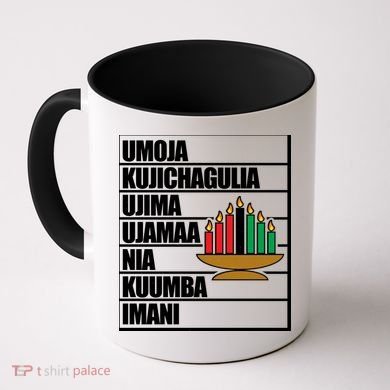 Kwanzaa Holiday Principles Kinara Candles Coffee Mug