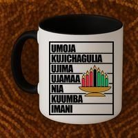 Kwanzaa Holiday Principles Kinara Candles Coffee Mug thumb 2
