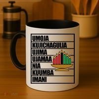 Kwanzaa Holiday Principles Kinara Candles Coffee Mug thumb 4