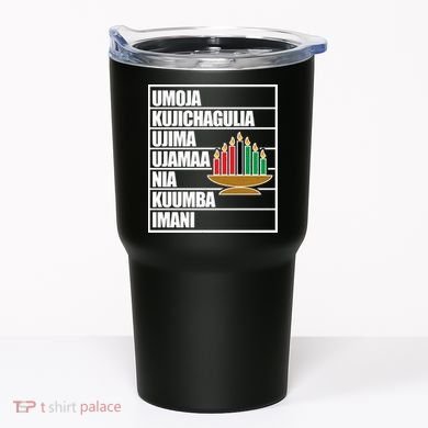 Kwanzaa Holiday Principles Kinara Candles Tumbler