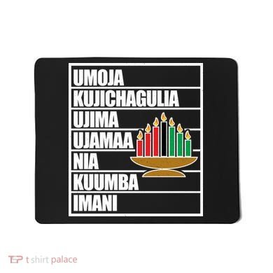 Kwanzaa Holiday Principles Kinara Candles Mousepad