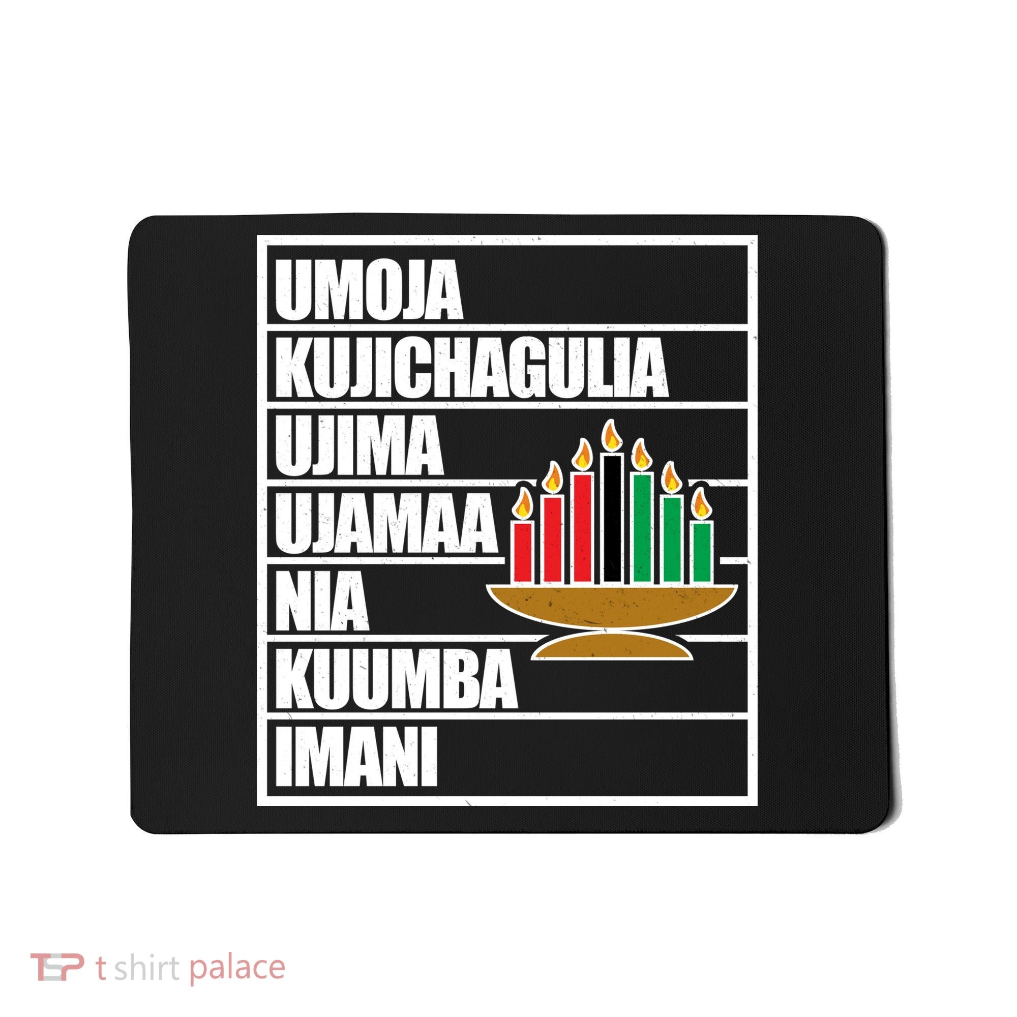 Kwanzaa Holiday Principles Kinara Candles Mousepad