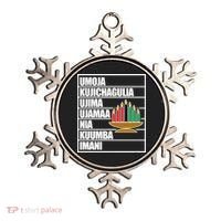 Kwanzaa Holiday Principles Kinara Candles Ornament thumb 0