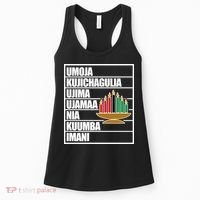 Kwanzaa Holiday Principles Kinara Candles Women's Tank Top thumb 0