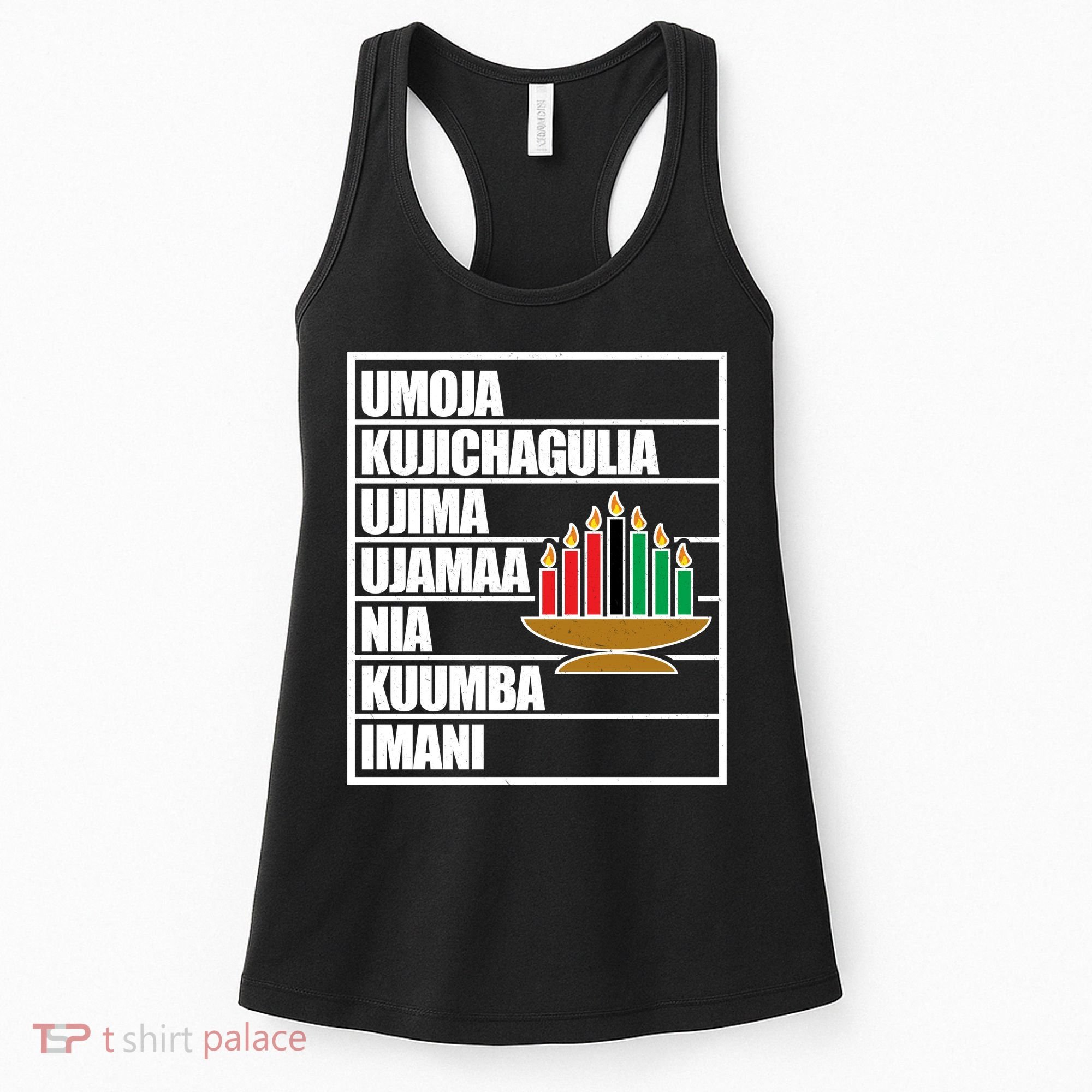 Kwanzaa Holiday Principles Kinara Candles Women's Tank Top