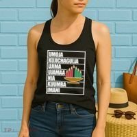 Kwanzaa Holiday Principles Kinara Candles Women's Tank Top thumb 2