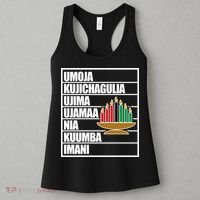 Kwanzaa Holiday Principles Kinara Candles Women's Tank Top thumb 3