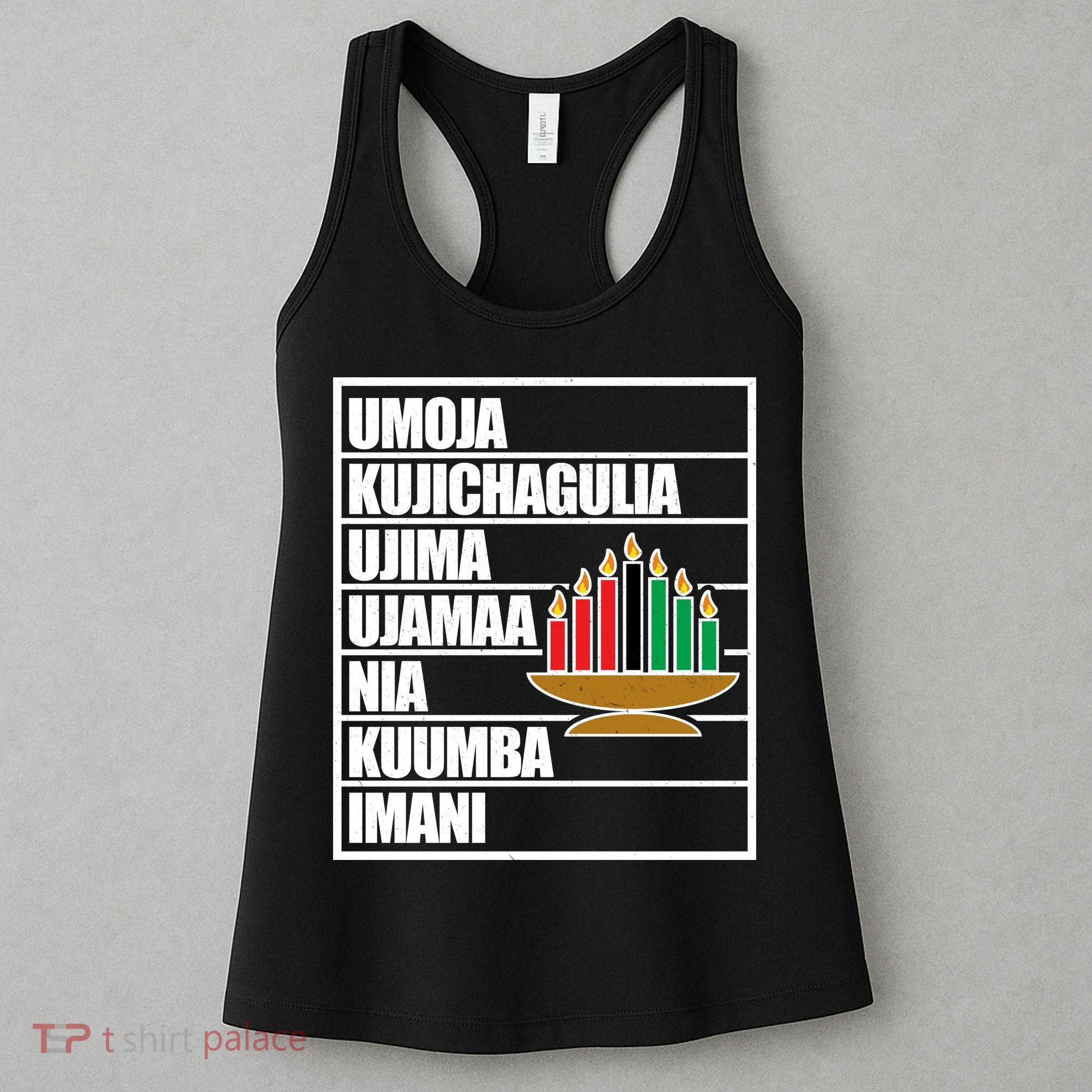 Kwanzaa Holiday Principles Kinara Candles Women's Tank Top