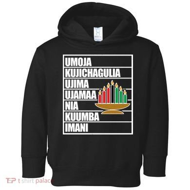Kwanzaa Holiday Principles Kinara Candles Toddler Hoodie