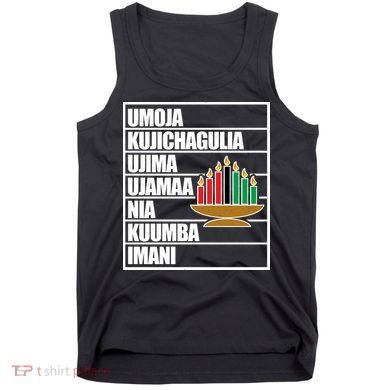 Kwanzaa Holiday Principles Kinara Candles Tank Top