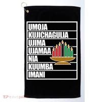 Kwanzaa Holiday Principles Kinara Candles Golf Towel thumb 0