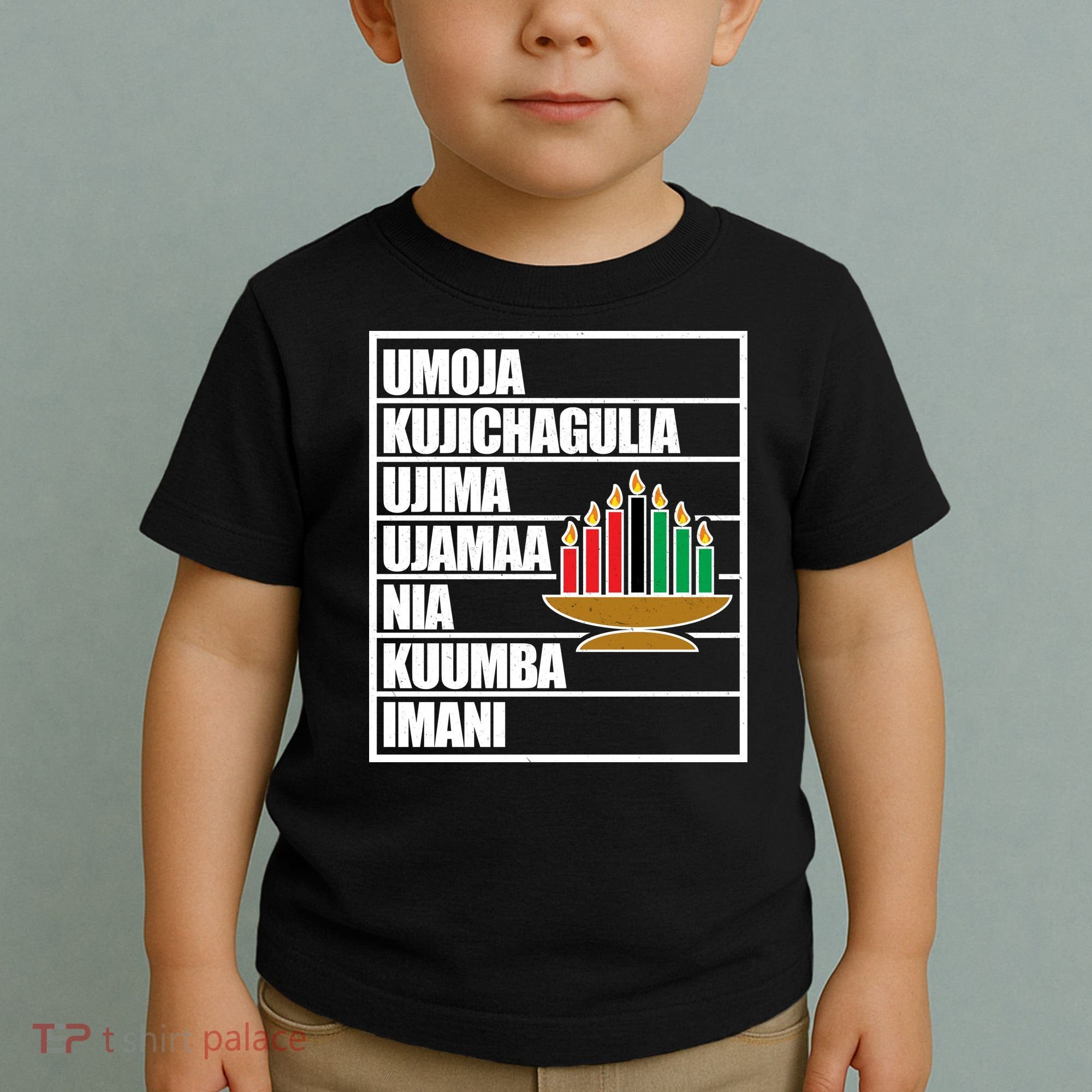 Kwanzaa Holiday Principles Kinara Candles Toddler T-Shirt