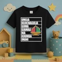 Kwanzaa Holiday Principles Kinara Candles Toddler T-Shirt thumb 3