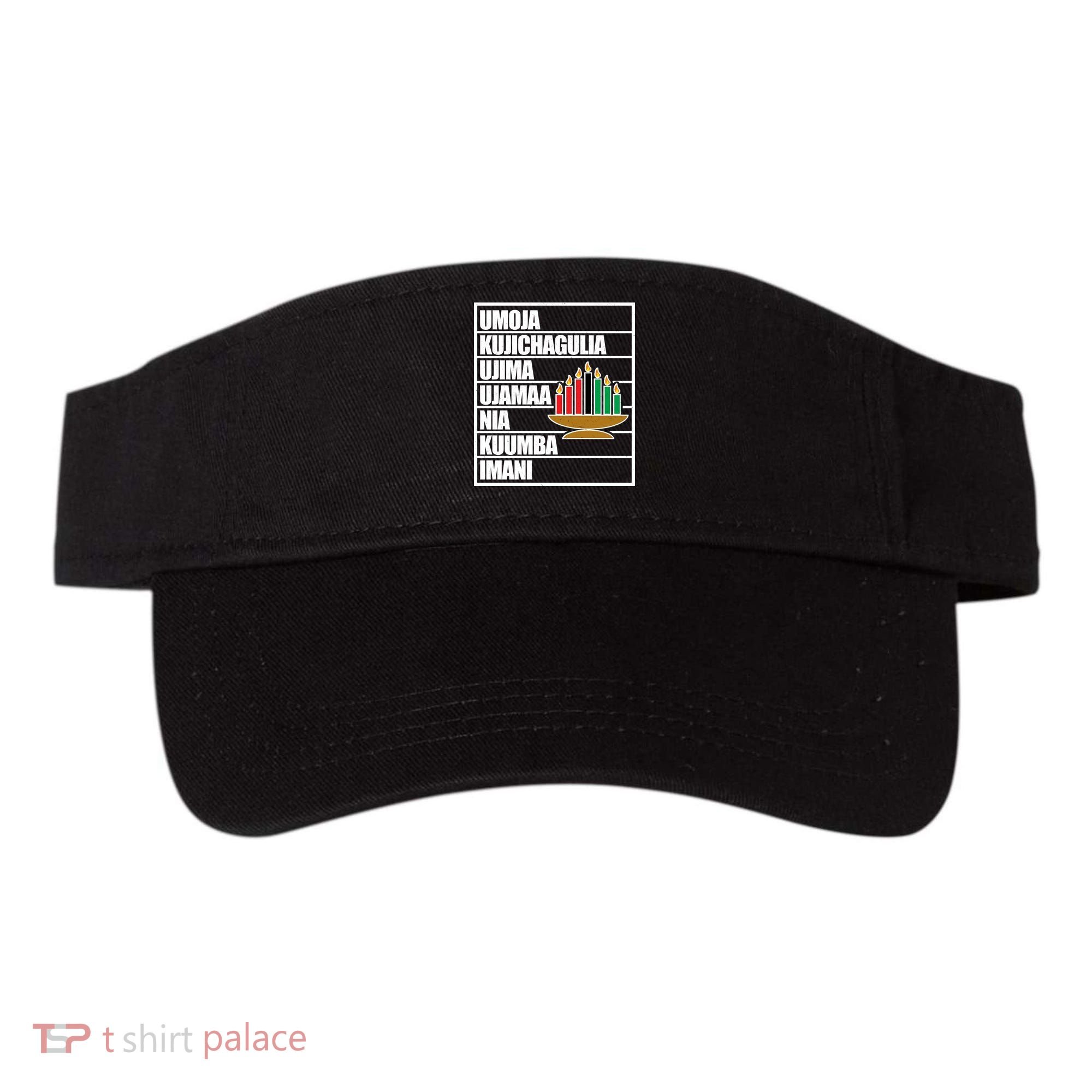 Kwanzaa Holiday Principles Kinara Candles Visor