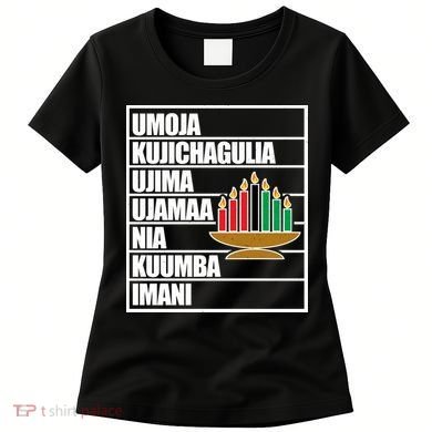 Kwanzaa Holiday Principles Kinara Candles Women's T-Shirt