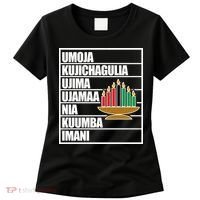 Kwanzaa Holiday Principles Kinara Candles Women's T-Shirt thumb 0