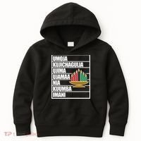 Kwanzaa Holiday Principles Kinara Candles Kids Hoodie thumb 0