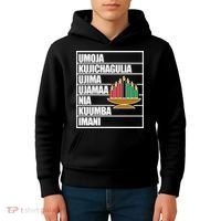Kwanzaa Holiday Principles Kinara Candles Kids Hoodie thumb 4