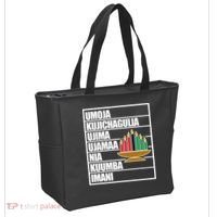 Kwanzaa Holiday Principles Kinara Candles Tote Bag thumb 2