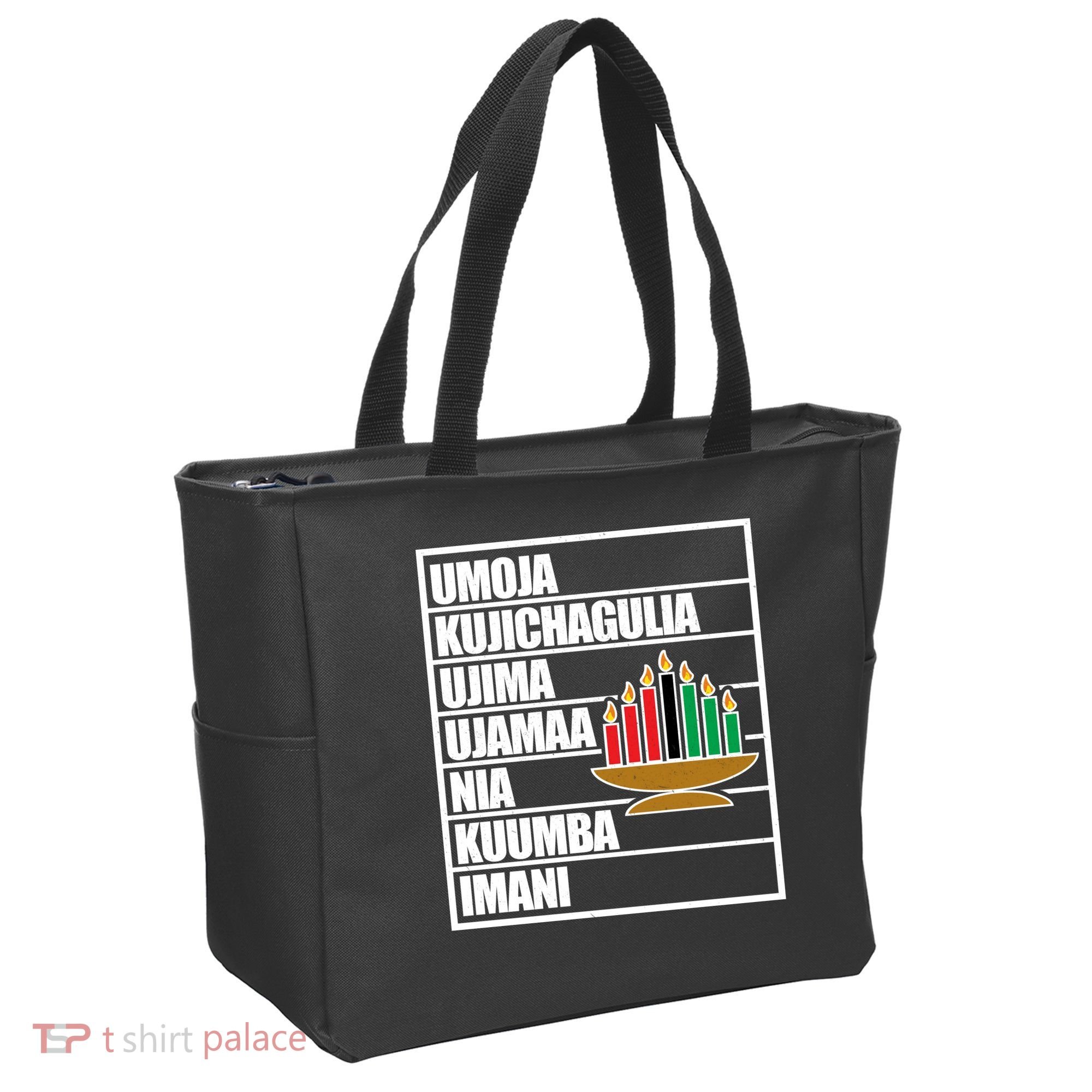 Kwanzaa Holiday Principles Kinara Candles Tote Bag