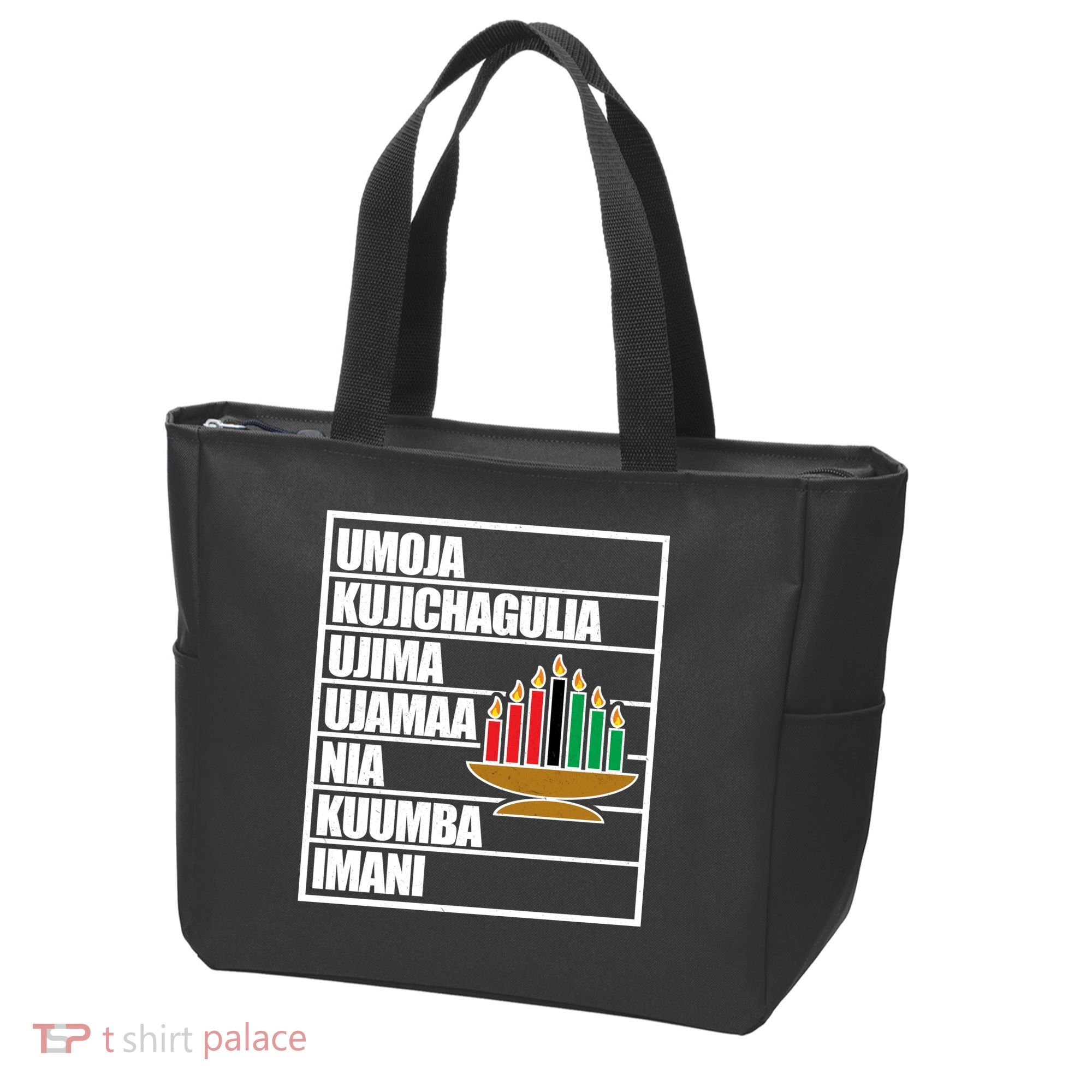 Kwanzaa Holiday Principles Kinara Candles Tote Bag