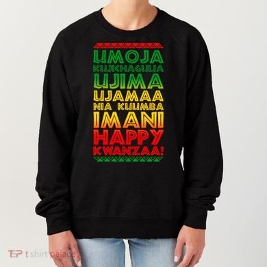 Kwanzaa Holiday Principles Traditional Colors Women's Sweatshirt