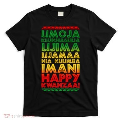 Kwanzaa Holiday Principles Traditional Colors T-Shirt