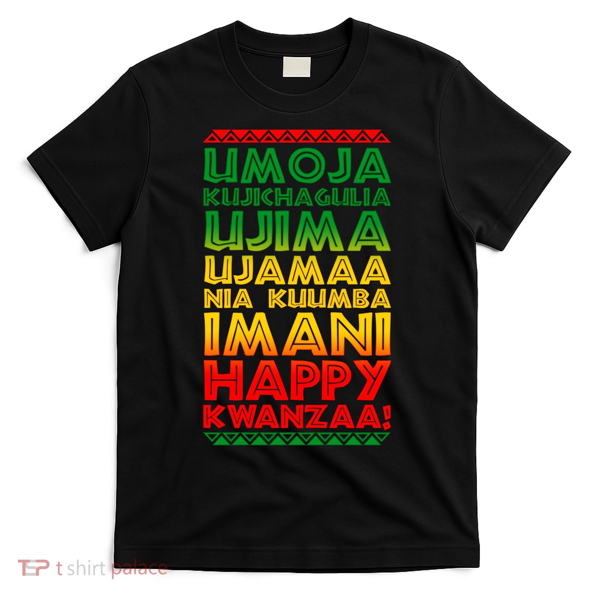 Kwanzaa Holiday Principles Traditional Colors T-Shirt