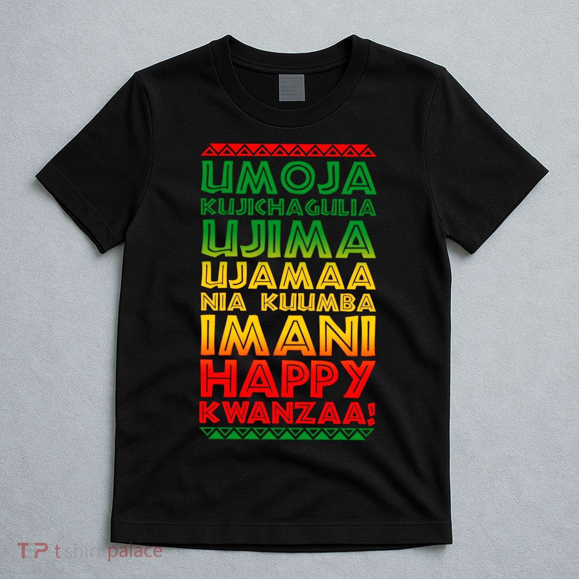 Kwanzaa Holiday Principles Traditional Colors T-Shirt