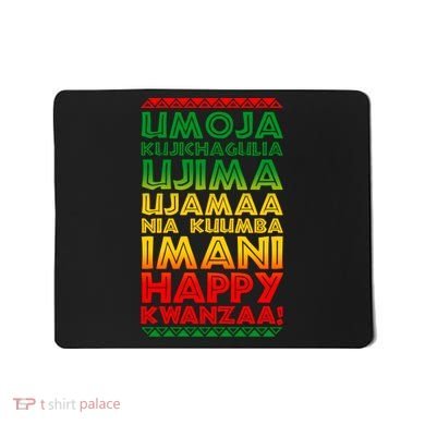 Kwanzaa Holiday Principles Traditional Colors Mousepad