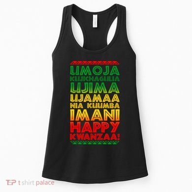 Kwanzaa Holiday Principles Traditional Colors Women's Tank Top