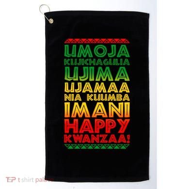 Kwanzaa Holiday Principles Traditional Colors Golf Towel