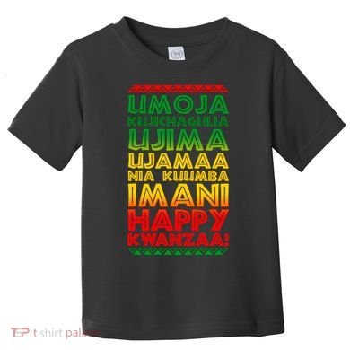 Kwanzaa Holiday Principles Traditional Colors Toddler T-Shirt