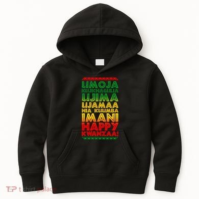 Kwanzaa Holiday Principles Traditional Colors Kids Hoodie