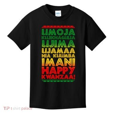 Kwanzaa Holiday Principles Traditional Colors Kids T-Shirt
