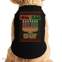 Kwanzaa is Lit Kinara Candles Ugly Kwanzaa Sweater Doggie Tank thumb 0
