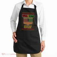 Kwanzaa is Lit Kinara Candles Ugly Kwanzaa Sweater Apron thumb 2